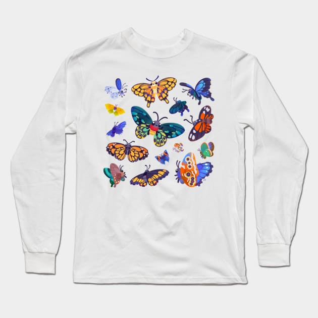 Butterflies Day Long Sleeve T-Shirt by pikaole